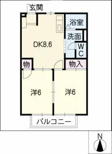 ニューシティ戸田谷【1階】の間取り