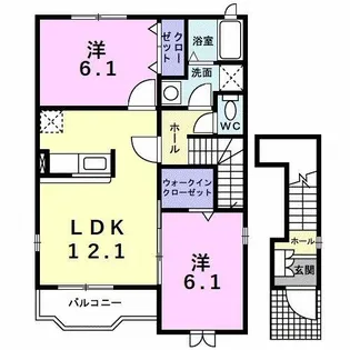 アベニュー十王【2階】の間取り