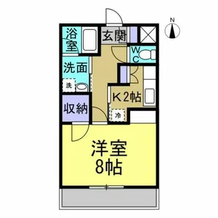 サプリーム新舞子Ⅱ【202号室】の間取り