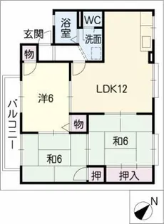 セジュールはくば【1階】の間取り