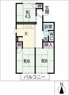 セジュールイムラ【1階】の間取り