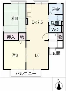 セジュールウエストタウン【2階】の間取り