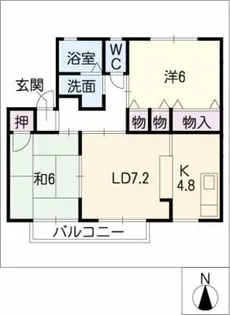 セジュール横須賀【1階】の間取り