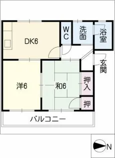 エスポワールフジAD【2階】の間取り