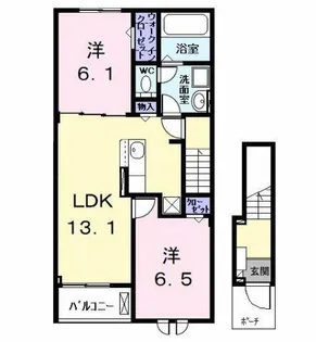 シェラタン(Sheratan)【2階】の間取り
