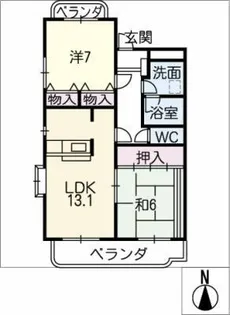 アビタシオン石黒【4階】の間取り