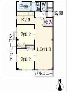 S.アルカディア【1階】の間取り