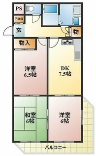 グラシィオ長岡【302号室】の間取り