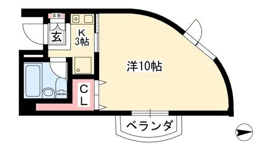 CHERE【303号室】の間取り