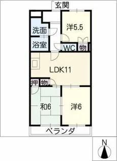 メゾングリーンヒル【2階】の間取り