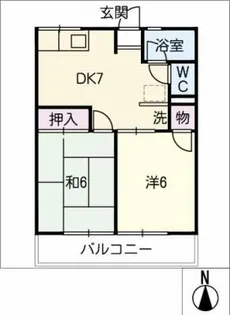 シティハイム中村【2階】の間取り