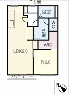 1LDKの間取り画像