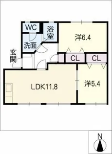 フレグランス大岩 A棟【1階】の間取り