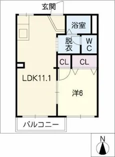 ローズハイツ【2階】の間取り