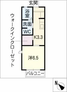 サン・マツモト B棟【1階】の間取り