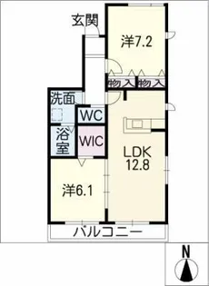 ヴィラ フレンド A棟【1階】の間取り