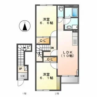 ディア アイリスⅡ【2階】の間取り
