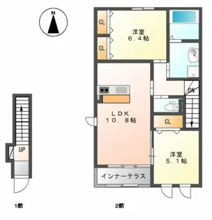 サクセスフィールド【2階】の間取り