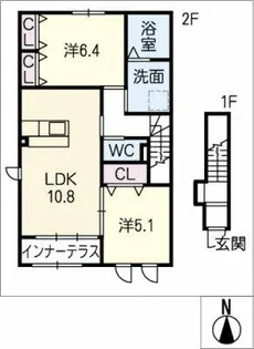 サクセスフィールド【2階】の間取り