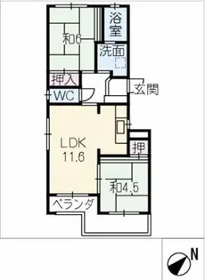 サンハイツ大豊【3階】の間取り