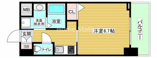 大阪府大阪市港区南市岡3丁目【マンション】の間取り