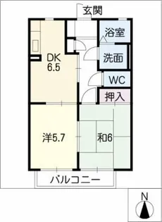 GRACE COURT A棟【2階】の間取り