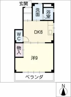御幸ハイツ【1階】の間取り