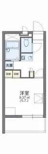 レオパレスON&OFF【118号室】の間取り