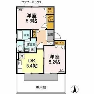 Domain (ドゥマン) A棟【1階】の間取り