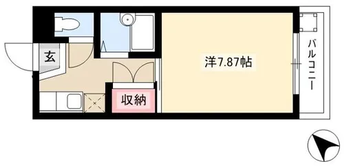 サンローヤル【1階】の間取り