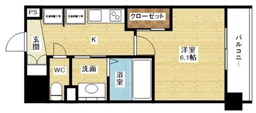 Luxe新大阪西【4階】の間取り