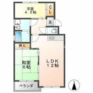 プリムローズマキ B【3階】の間取り