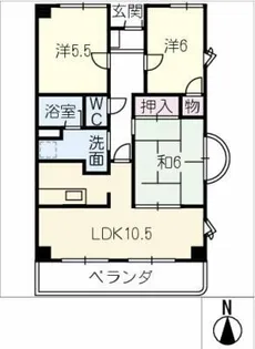 ベルヴィル【2階】の間取り