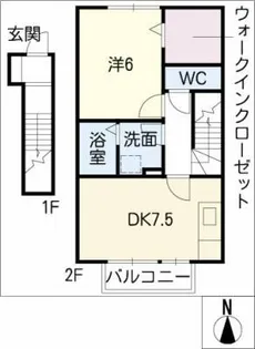 パティオ南野【2階】の間取り