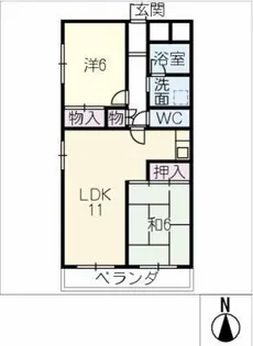 スズヤマンション小牧 401号【4階】の間取り