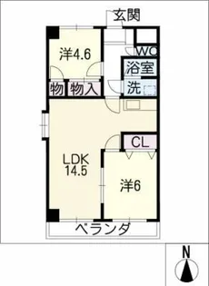 クレアール K1【3階】の間取り
