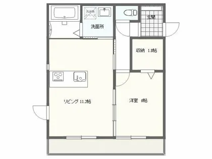 コンフォーティア【101号室】の間取り