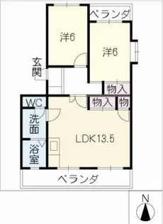 ジュネス 和合【4階】の間取り