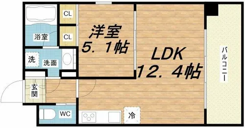 プレジオ阿波座【8階】の間取り