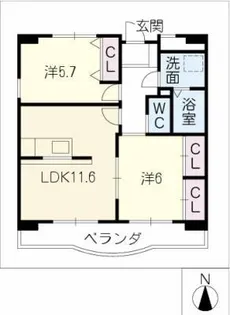 プレステージS・KOZAKAI【3階】の間取り