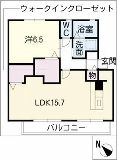 ビューラー前田 A棟【1階】の間取り