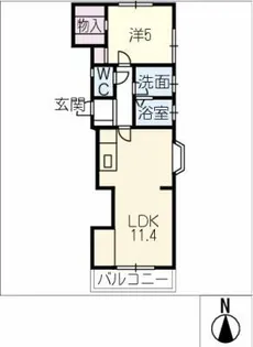 グランドール松ケ丘【1階】の間取り
