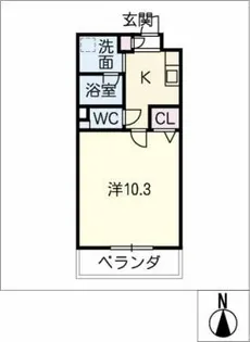 ゼフォール東海【3階】の間取り