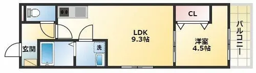 エムグレース平野【1階】の間取り