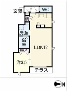 ヘーベルメゾン新栄【1階】の間取り
