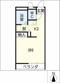 レオパレス芳野【103号室】の間取り