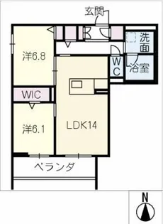 リブ・レッシモ【2階】の間取り