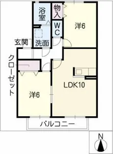 クレセールエマーユⅡ【1階】の間取り