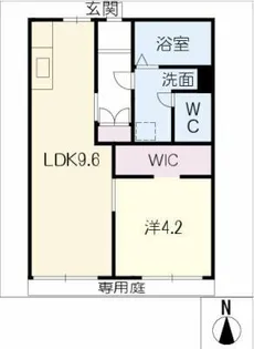 メゾンドール西入【1階】の間取り
