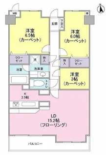 東急ドエルアルス明石エスタシア【12階】の間取り